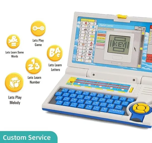 J K INTERNATIONAL Educational Laptop Computer Toy with Mouse for Kids Above 3 Years (Blue) - Image 2